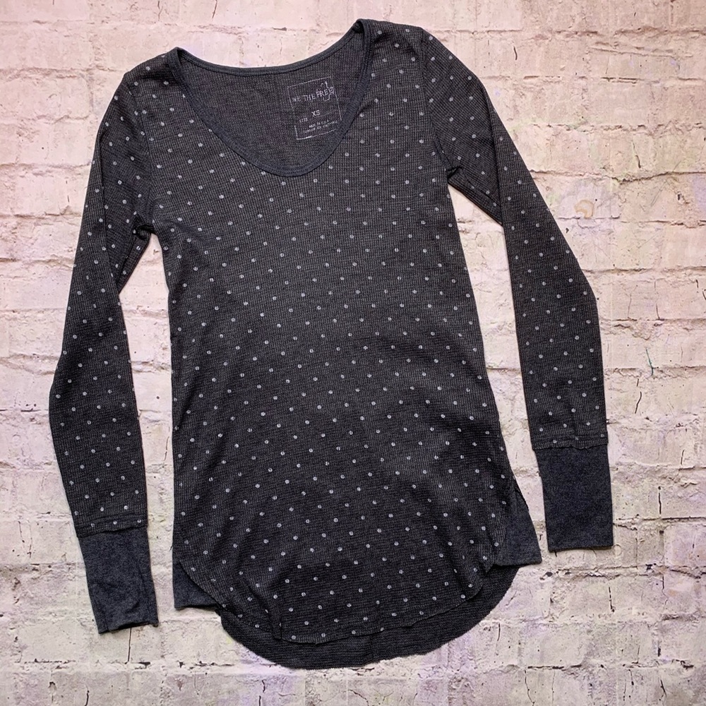 NEW Free People Polka Dot Long Sleeve